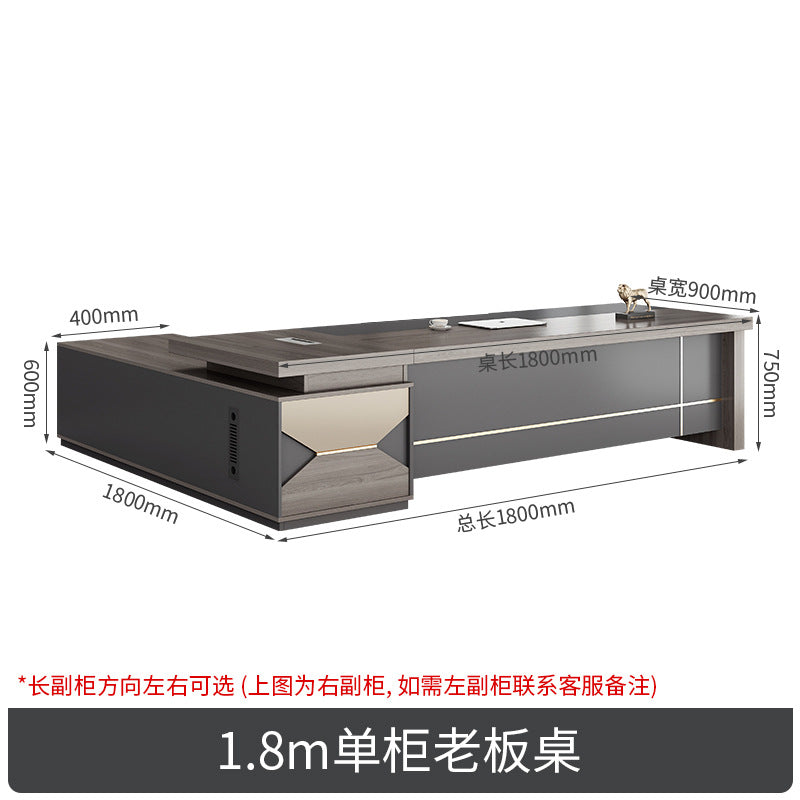 Boss desk simple modern president desk and chair combination double side cabinet head desk manager supervisor office furniture