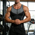 Men's workout compression tank top - sweat-wicking, slimming, and body shaping for fitness and weightlifting