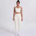 new brushed tight yoga wear cross-back sports bra suit cloud-like quick-drying running fitness wear