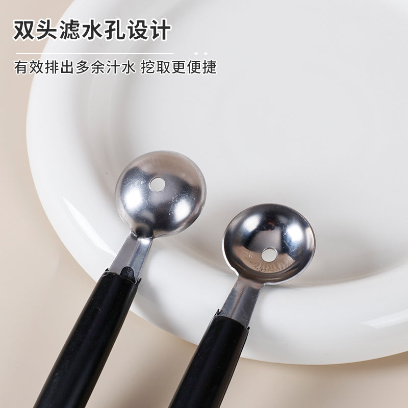 Stainless steel watermelon baller scoop - multi-purpose fruit scoop for home use - ice cream scoop - fruit scooping tool - cross-border e-commerce