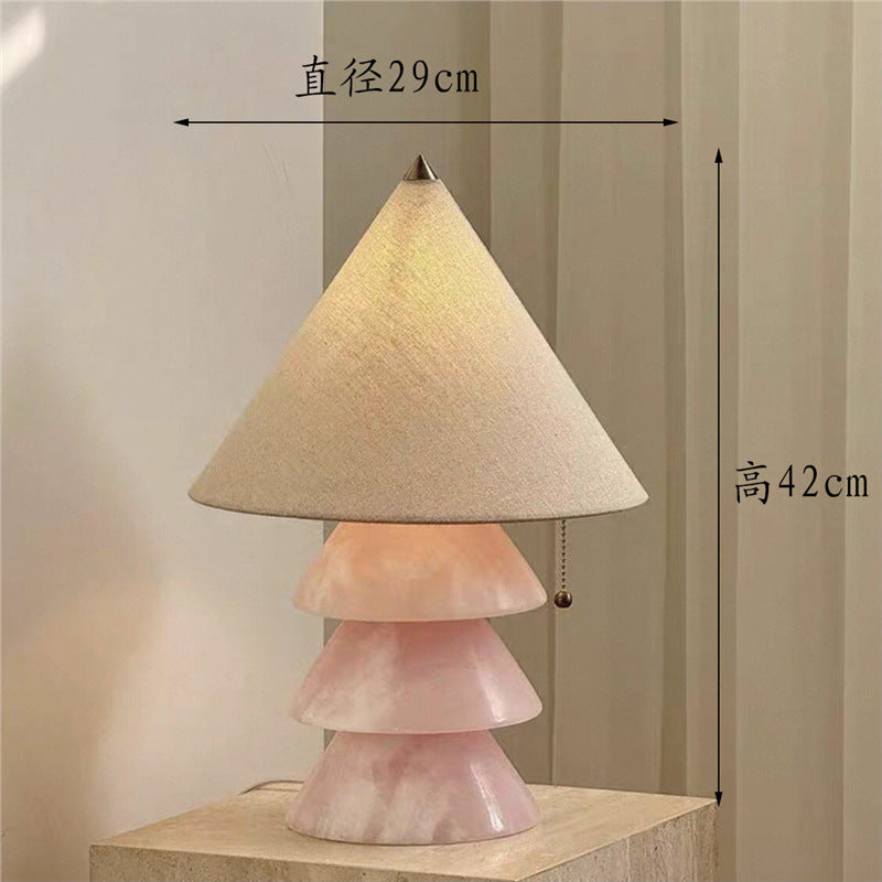 Pyralis creative art jade table lamp - natural nordic light luxury for bedroom, study, b&b, villa, and living room decoration