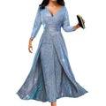 exportfashion banquet dress ins double-sided sequined large skirt tube topsexyfashion jumpsuit
