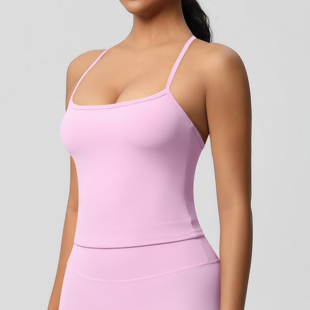 Ready-to-ship cross-border double-sided brushed, form-fitting, breathable solid color training yoga set, eight-piece athletic running fitness outfit for women
