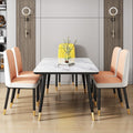 Nordic light luxury dining table and chair set, minimalist dining table for home, small apartment dining table, rectangular dining table for 4 or 6 people