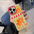Casual green bottom rilakkuma suitable for apple 17 mobile phone case iphone16pro cute girl bear mobile phone case