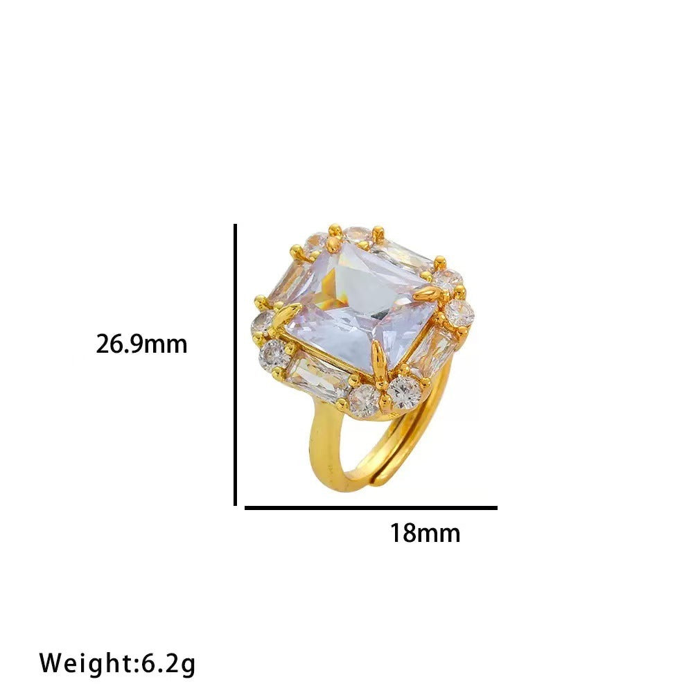 【set】cross-border bestseller: diamond-studded titanium steel geometric necklace & stud earrings set - luxury, high-end fashion, choker jewelry