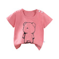 Kids' short-sleeve pure cotton summer new arrivals : boys' t-shirts, baby cartoon girls' short-sleeve korean style tops, children's clothing