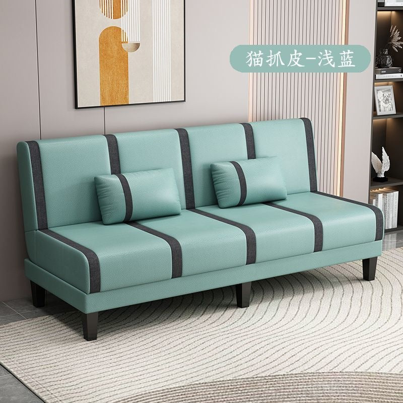 Sofa bed can be folded and used as a double or three-person multi-functional simple rental room bedroom lazy living room fabric sofa