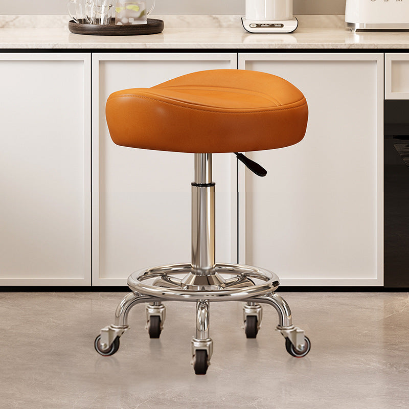 Saddle Chair Kitchen Cooking Chair Front Desk Cashier High Stool Universal Wheel Lifting Chair Beauty Barber Stool