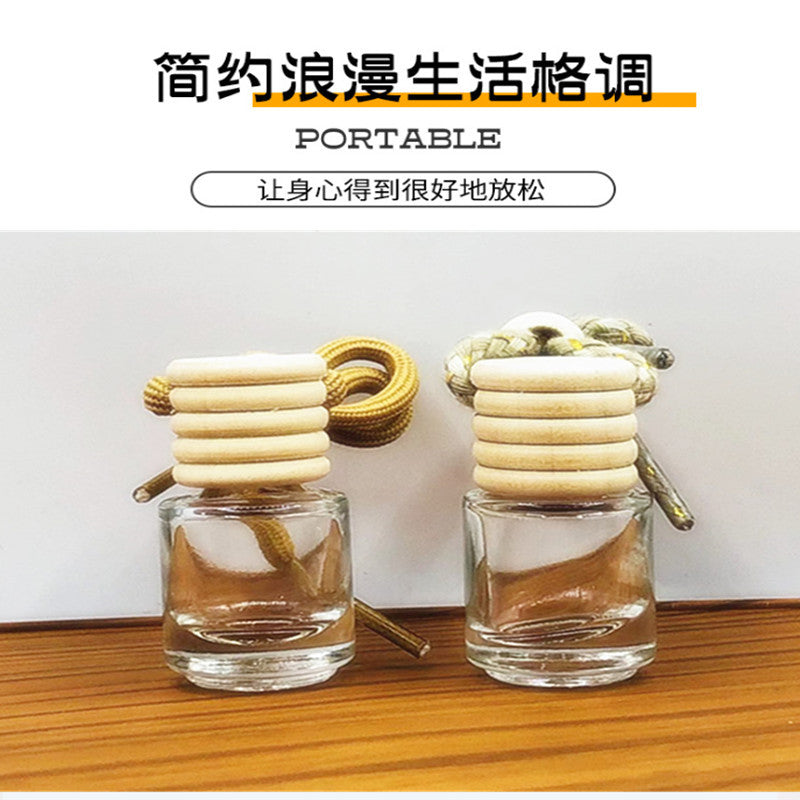 5ml car pendant perfume bottle lanyard glass bottle aromatherapy bottle essential oil refill empty bottle car decoration special shape