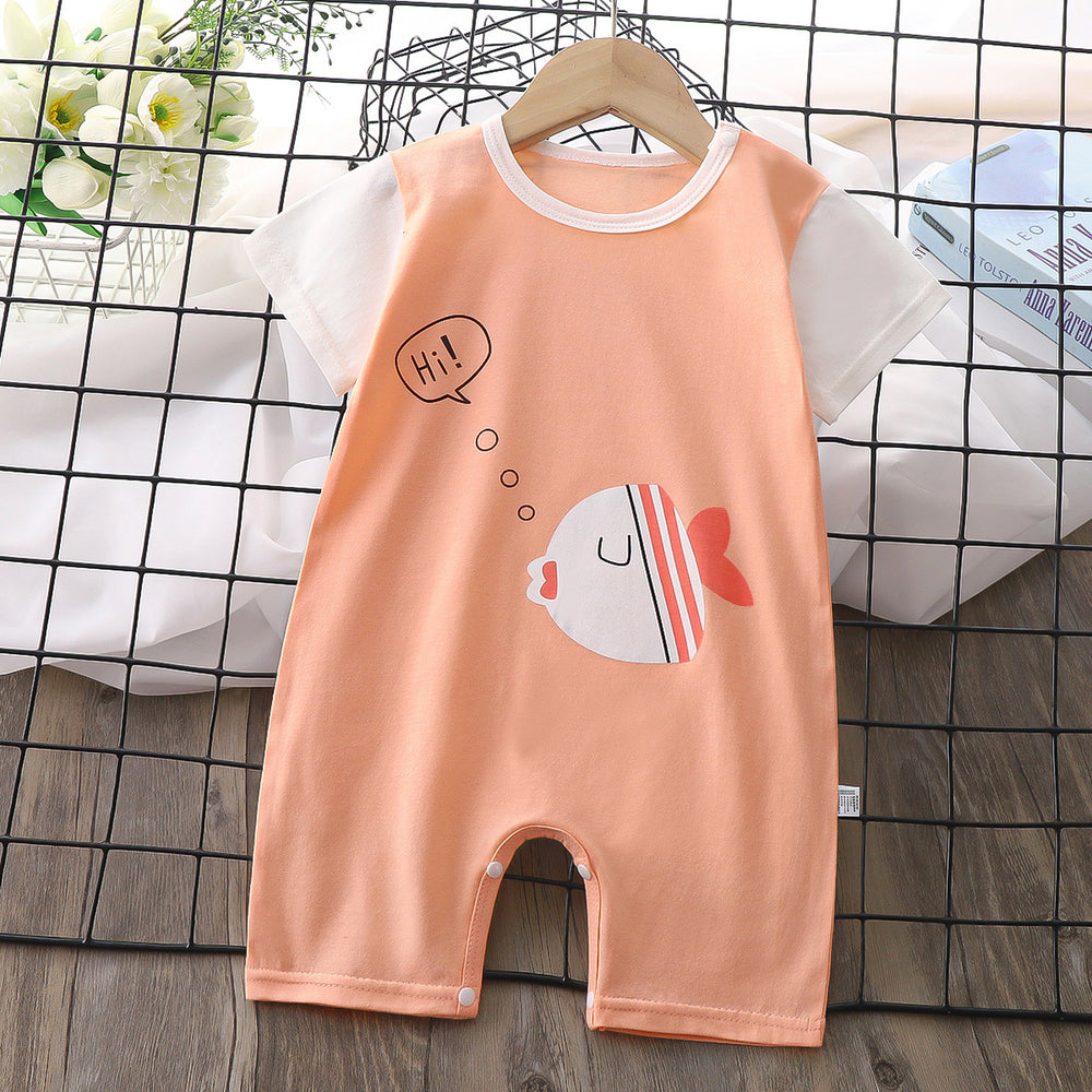 infant romper - new summer collection: korean style, lightweight short-sleeve bodysuit for baby boys and girls