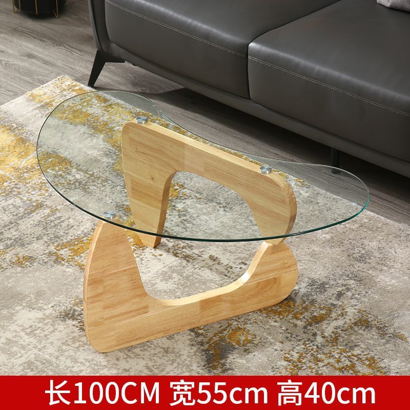 Internet celebrity designer yaguchi yu glass coffee table living room accessible luxury small apartment for home creative classy sofa side table