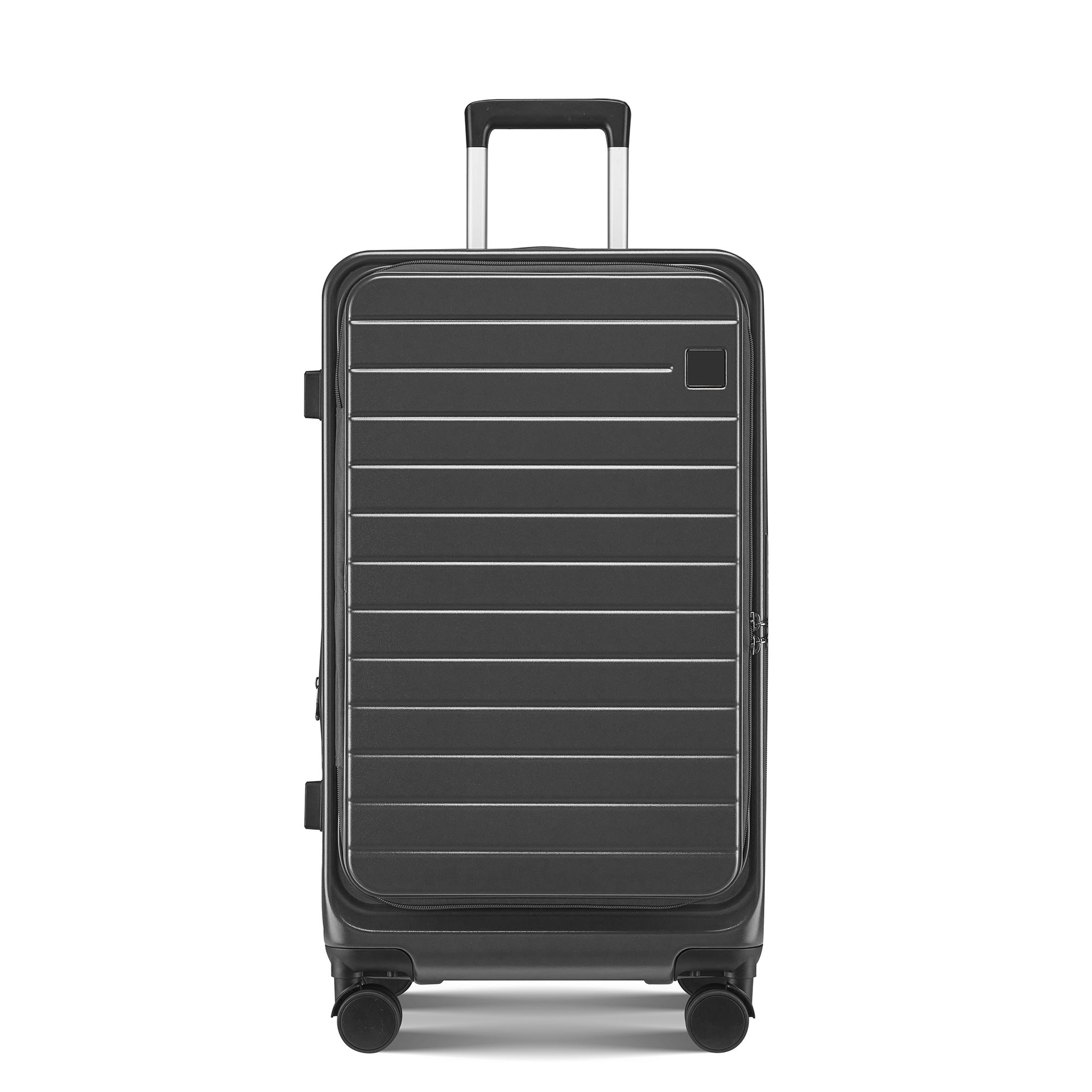 New portable front opening trolley case three-piece universal wheel password 30 inch square fat man suitcase travel bag