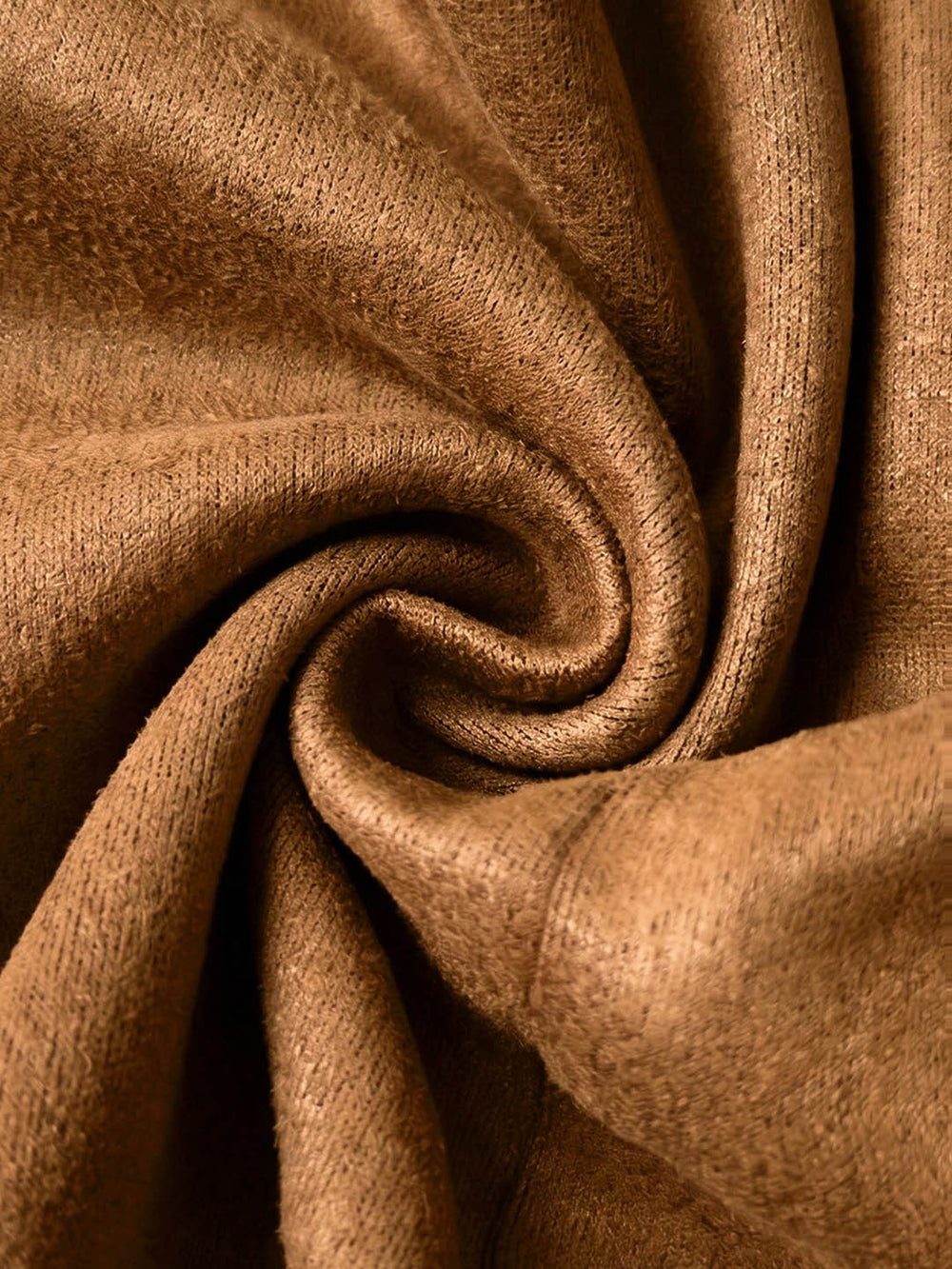 Autumn/winter caramel suede-look jacket - stand collar, three-button, slim fit, cropped length, chic commute, vintage women's outerwear