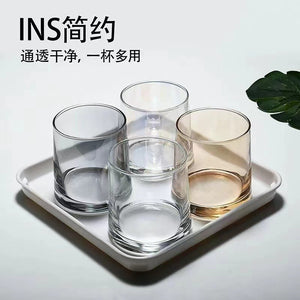 Minimalist water cup hotel b&b mouthwash cup transparent glass cup home ins style whiskey glass creative cup