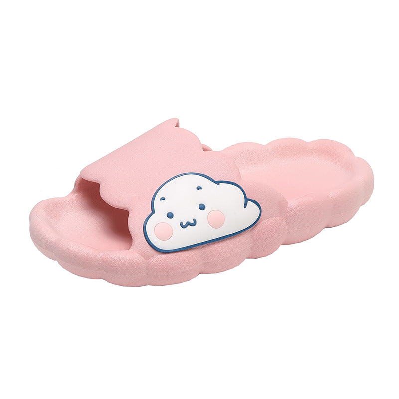 Cute cloud girl heart slippers women's summer soft bottom indoor home non-slip bathroom bath outwear sandals women's
