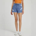 In-stock - yt251# cross-border fashion women's comfortable casual ripped high-waisted denim shorts for  & us/eu export