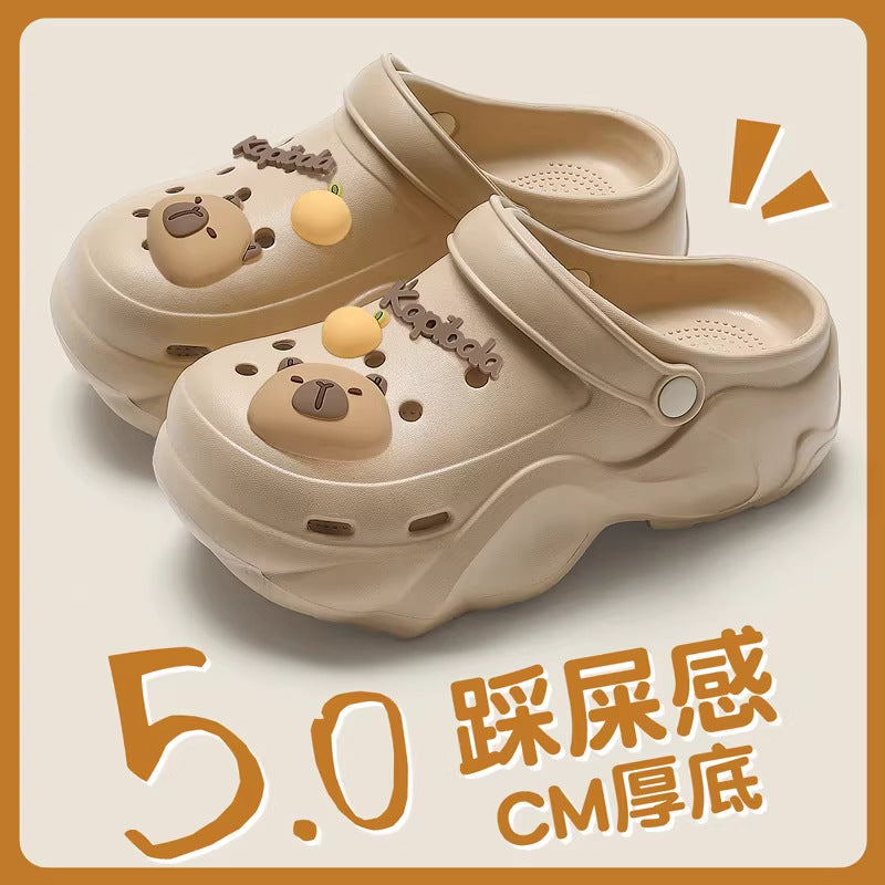 Pregnant women's non-slip clogs women's 2026new arrivaloutwearsummerevadeodorizing filter increase the feeling of stepping on shit sandals for women
