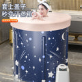 Thickened collapsible bathtub for adults - full body soaking tub with optional heating - home use bathtub for adults and children