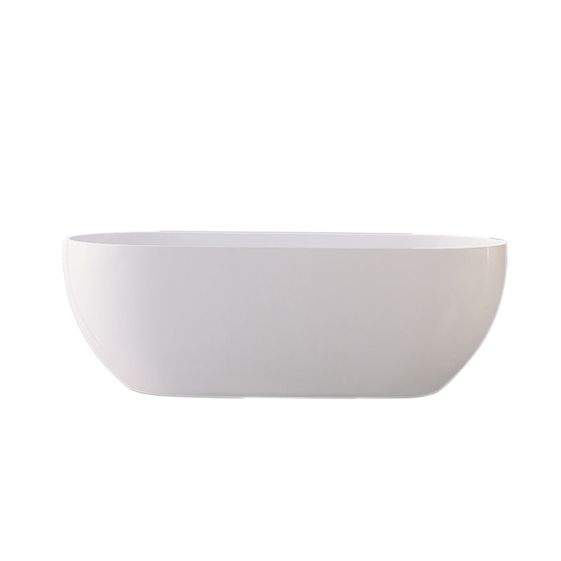 Travel acrylic freestanding bathtub household small apartment oval seamless integrated bathtub factory direct sales