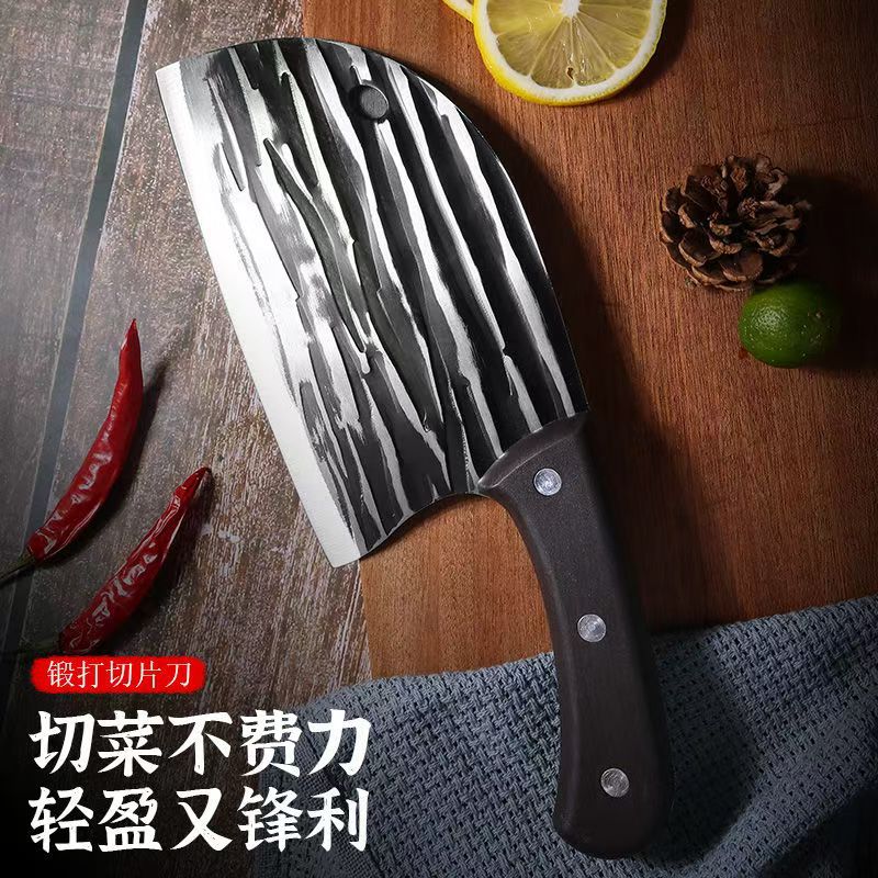 Bearing steel old-fashioned hand-forged for home slicing and chopping knife commercial chopping knife barbecue stall yangjiang kitchen knife