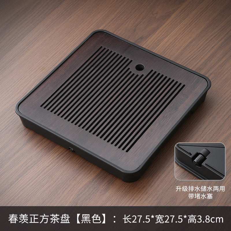 Wholesale small tea tray Household rectangular small drain tray Tea table Water storage dry brewing tea set Tea sea dry brewing table