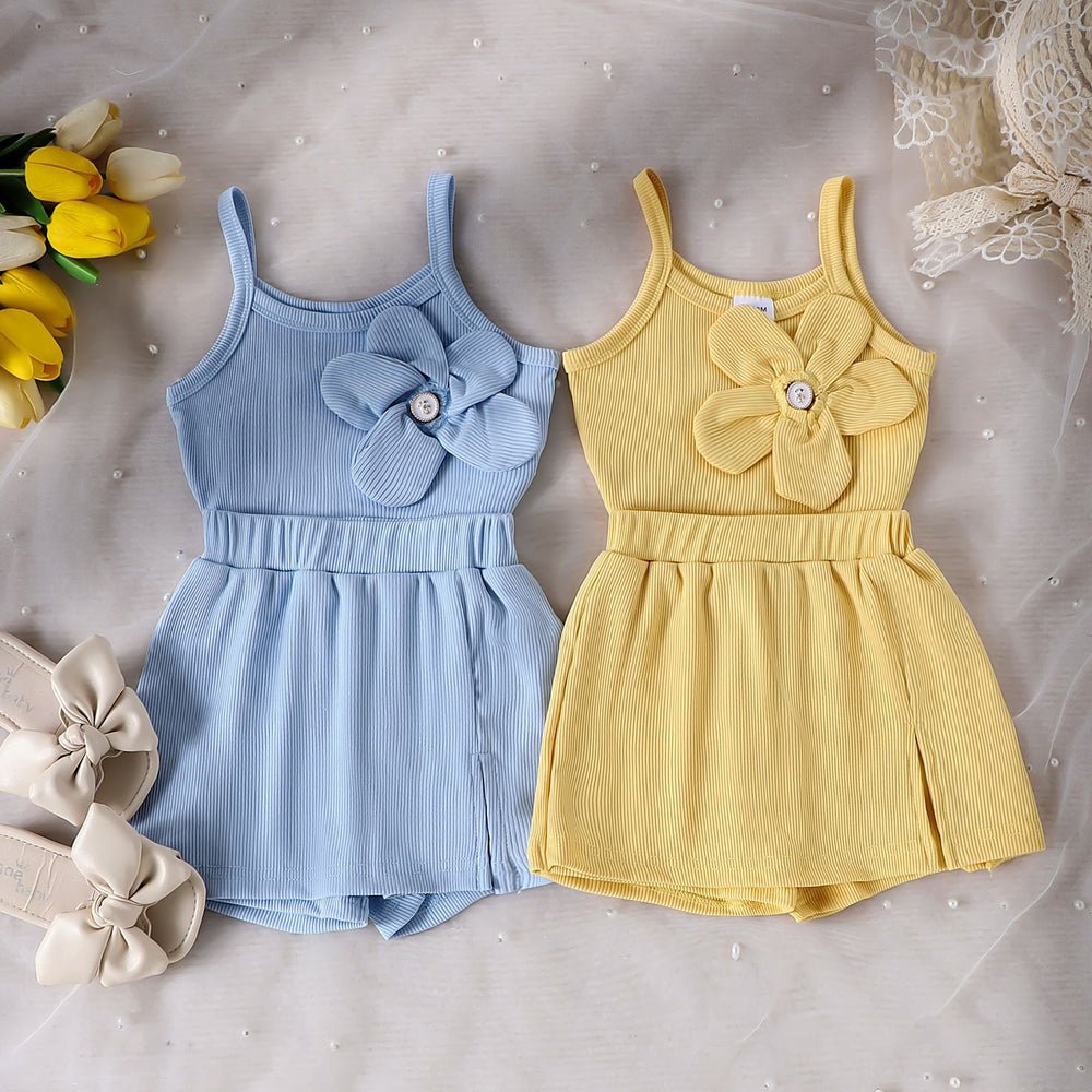 Children's clothing  cross-border fashionsummergirlnew arrival flower camisole + short skirt
