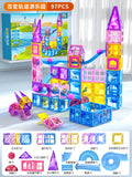 Magnetic window pane building blocks - magnetic puzzle toy for ages 2-3 - educational gift for boys and girls - perfect birthday present