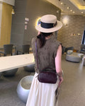 Genuine leather crossbody bag - 2024 spring/summer versatile fashion handbag - fresh & chic top grain cowhide premium small square bag
