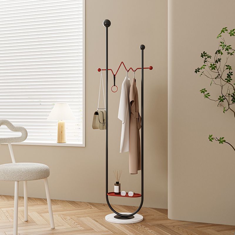 Scandinavianaccessible luxury marble bottom base simplefor home coat rack movable floor-standing living room bedroom clothes drying rack
