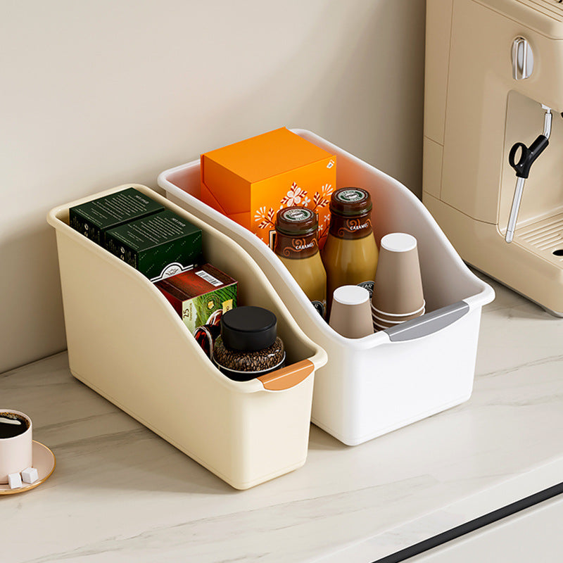 Household cabinet storage basket partition sundries storage box storage multi-functional oblique mouth ins pulley kitchen storage box