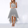 European and american  spring/summer new arrivals:  cross-border e-commerce hollow-out waist chiffon evening dress lace dress