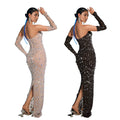 C7021 cross-border   independent station fashionfashion women's hot diamond one-line skirt dress long skirt