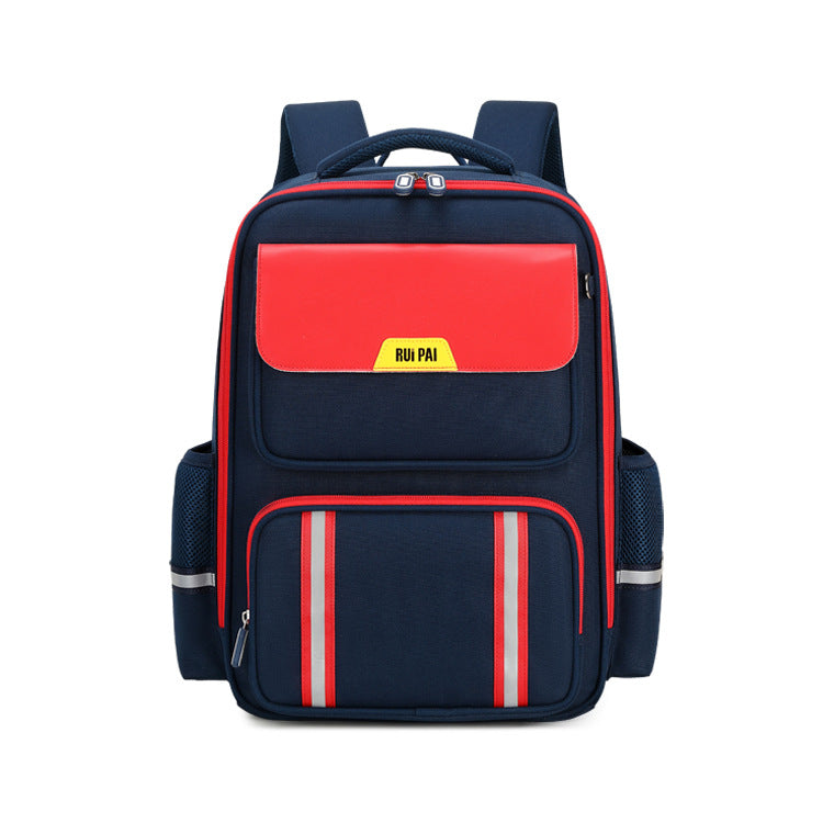 School bag children's primary school grades 3 to 6 multi-compartment large-capacity load reduction spine protection school bag spot custom printing logo