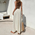 cross-border shell beads tassel webbing decorative waist a-line bohemialongdress women
