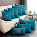 Horse year throw pillow cover sofa cushion simple light luxury high-end silk satin bedroom living room bedside cushion cover