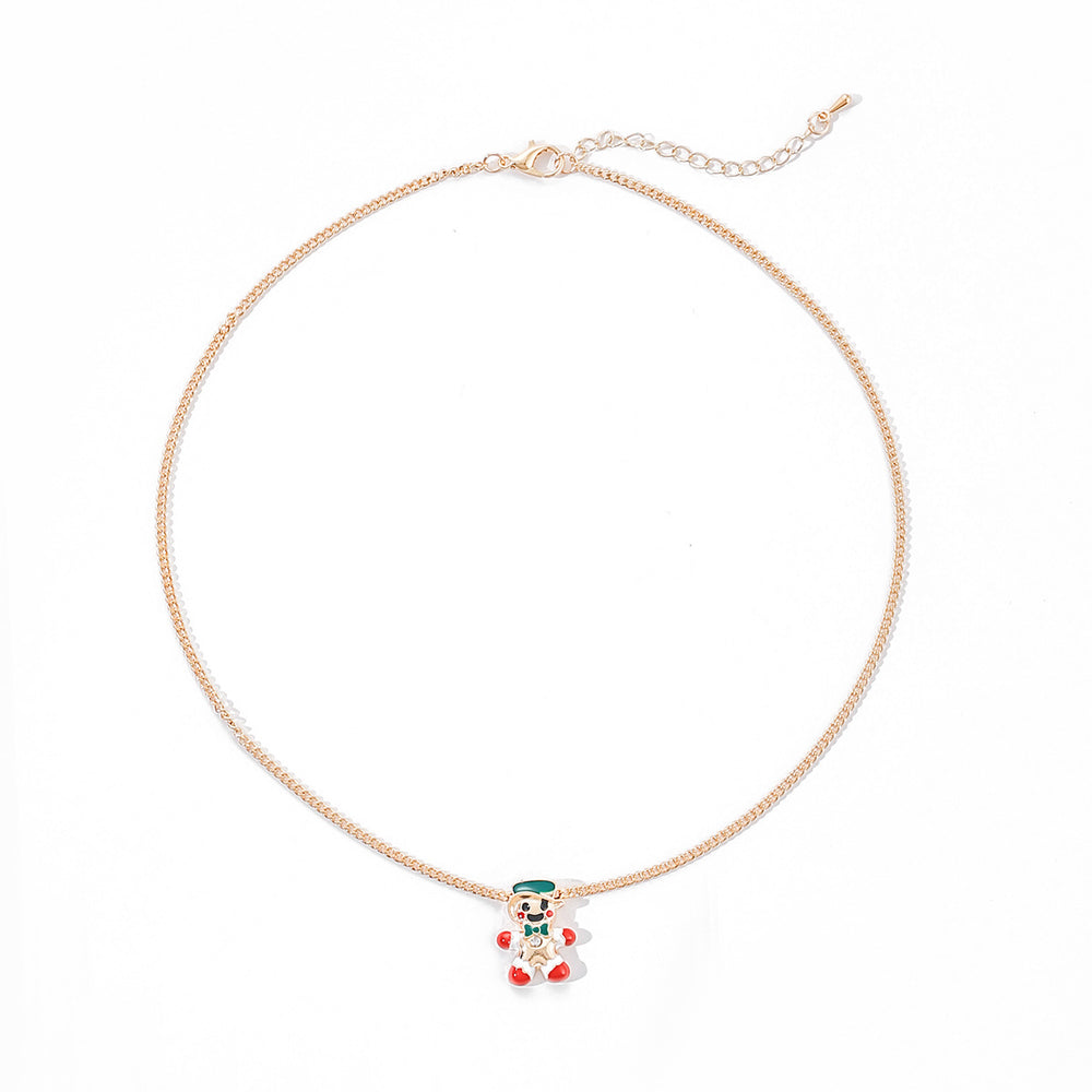 Christmas necklace wholesale european and american cross-border accessories for women, versatile atmosphere, niche design, high-end sweater clavicle chain
