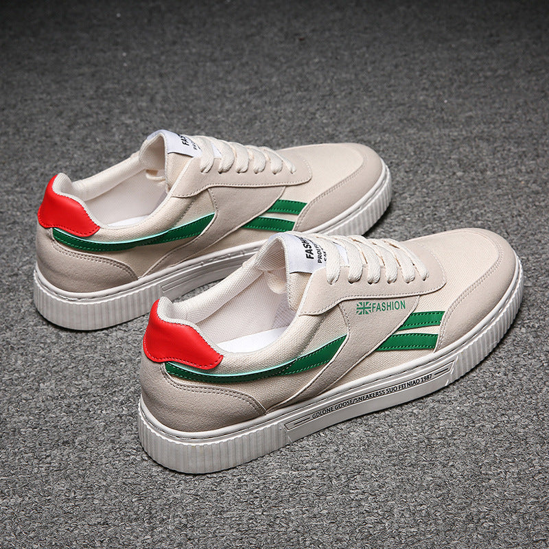 Spring men's shoes 2025 new korean style trendy versatile canvas sneakers casual student skate shoes cloth shoes sports internet celebrity style