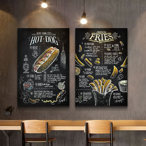 Western restaurant decorative painting pizza shop bakery burger shop wall painting cafe American blackboard industrial style mural