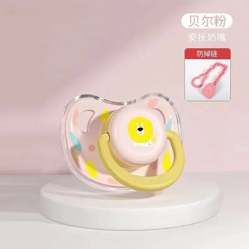 Newborn baby silicone pacifier anti-flatulence molar tooth glue baby sleeping baby coaxing artifact with storage box