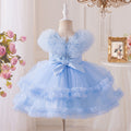 Girls' tutu dress summer european and american style flower girl wedding dress princess dress girl's birthday piano performance dress