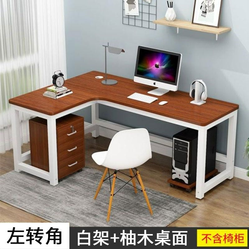 Minimalist modern corner computer desk, l-shaped study table for home, simple bedroom desk, corner desk for study room