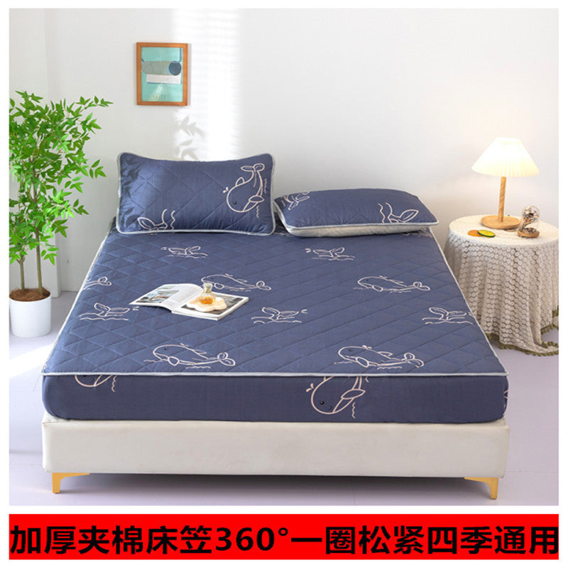 Machine washable single piece thickened bed cover quilted simmons bed protector new arrival protective cover neutral cotton bed sheet bed cover