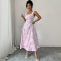 European and american cross-border  bohemian beach vacation floral print backless bow sleeveless mini dress