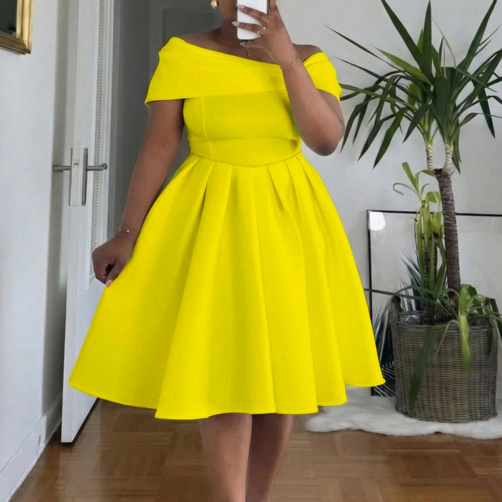 D622  cross-border european and american women's clothing summer off-the-shoulder sexy high-waisted maxi skirt party dress african dress