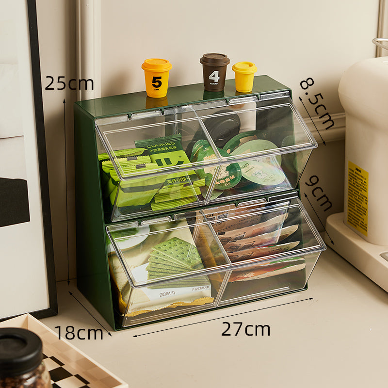 Capsule coffee storage desktop office pantry bar display box creative snacks hanging ears tea bag rack