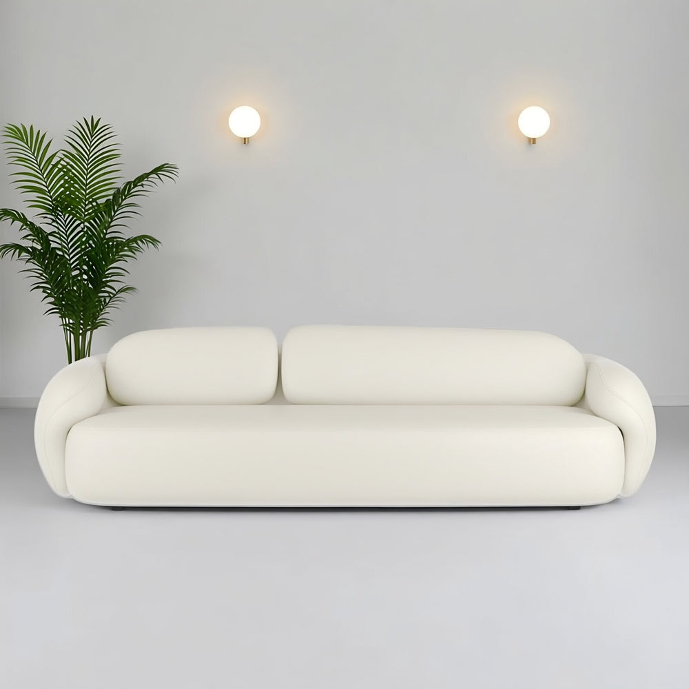 Cream style cat scratching leather sofa for home small apartment beauty salon clothing store reception negotiation rest area modern casual