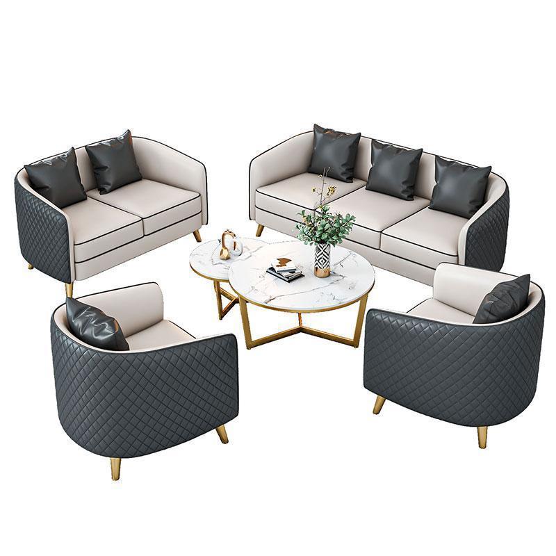 Single person sales office negotiation sofa - light luxury hotel lobby office reception area seating - fabric sofa