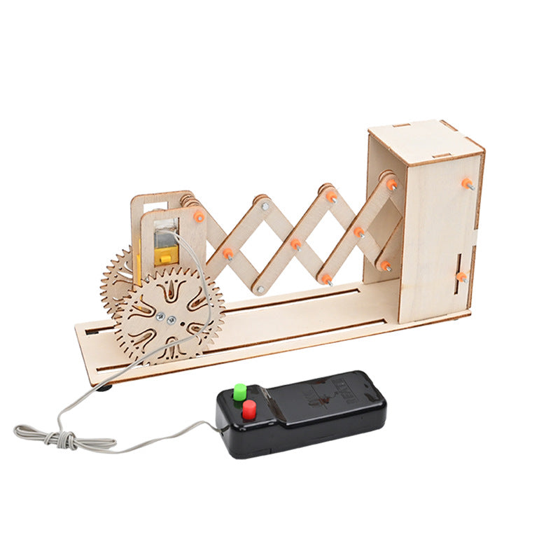 Remote control electric retractable door for primary school students, educational handmade technology, small production, children's science experiment teaching aids, material package