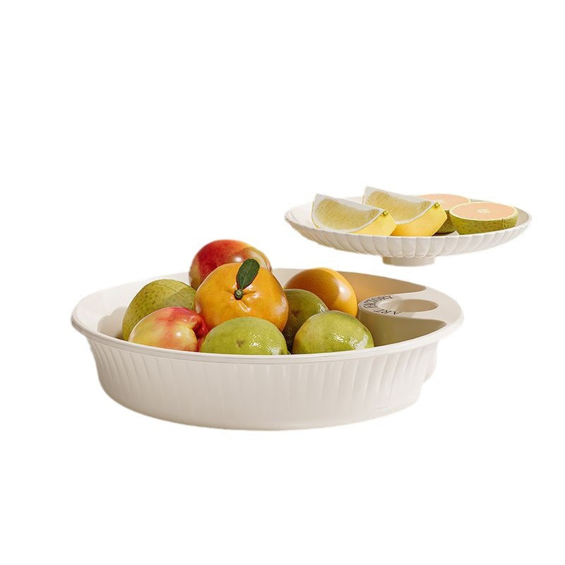 Fruit living room home 2024 new year high-value coffee table fruit tray light luxury style high-end draining tray dried fruit tray